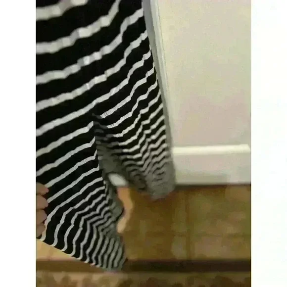 J crew Womens Size XS Black White striped maxi dress casual soft comfy Stretch - Picture 8 of 8